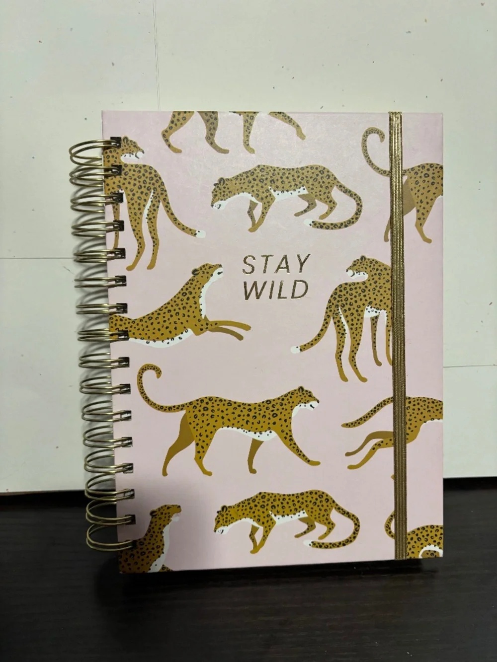 Stay Wild Cat Cheetah Lined Journal- Brand New